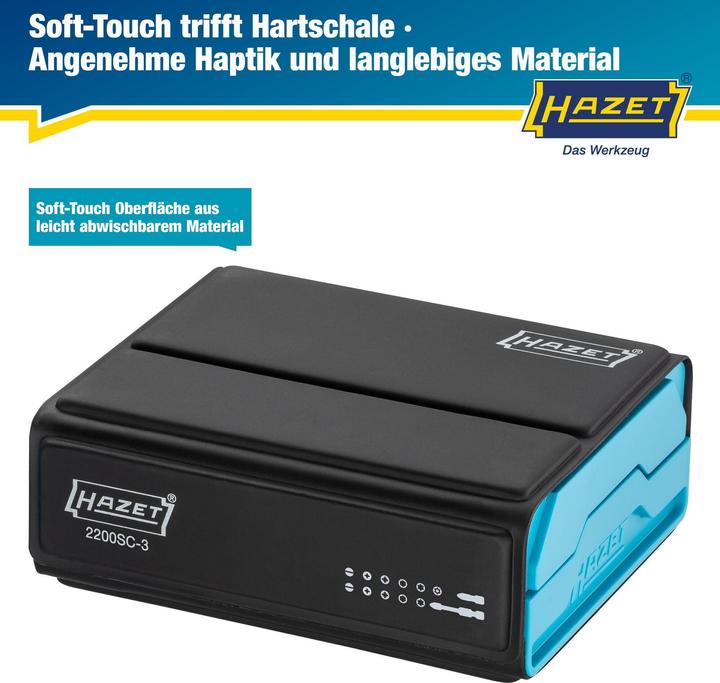 Productafbeelding HAZET Bit-assortiment SmartCase 2200SC-3 96-delig sleuf/PH/PZD/TX/TX w.tang/binnen-6Kt. (Schroefgleuf, Cross Phillips PH, Zeskantbus TX, Inbus)