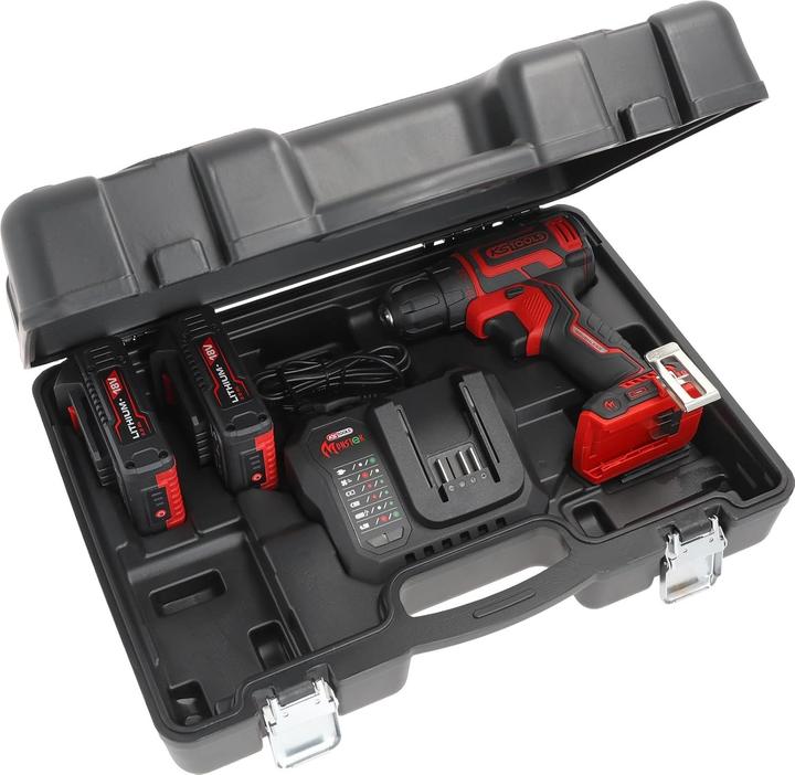 Produktbild KS Tools eMONSTER Brushless-Akku-Bohr-Schrauber-Satz, 4-tlg| 18 Volt, 2 Akkus und Ladegerät