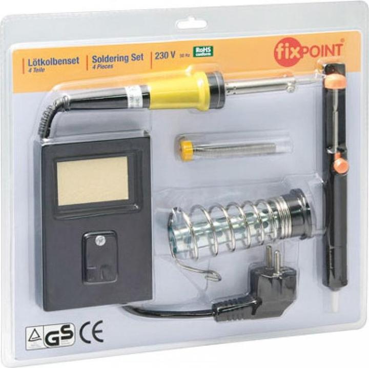Actual product image FixPoint Soldering iron 30 Watt with stand with GS and CE approval