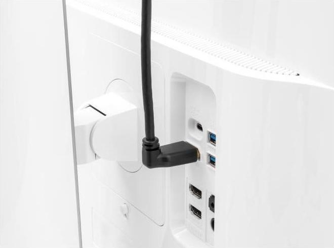 Image du produit Delock Câble supérieur coudé DisplayPort - DisplayPort, 2 m, 8K 60Hz (2 m, DisplayPort, 1.4)