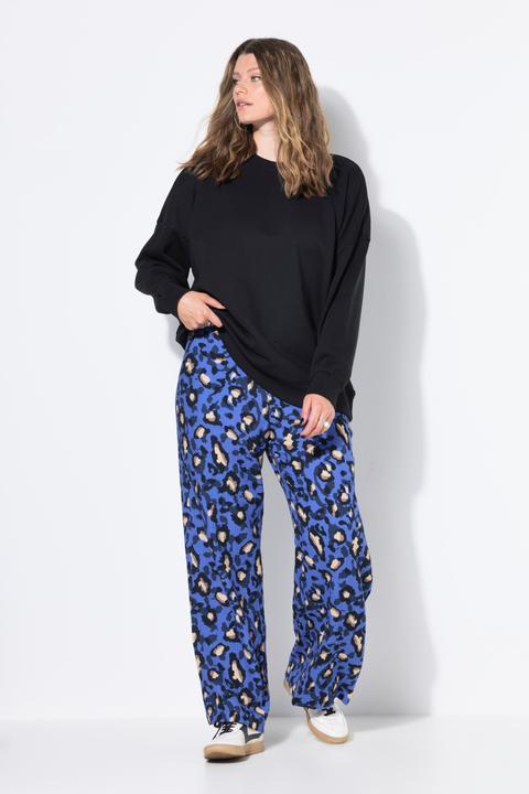 Immagine prodotto Studio Untold Pantaloni in mussola con taglio della gamba ampio e design leopardato colorato (58)