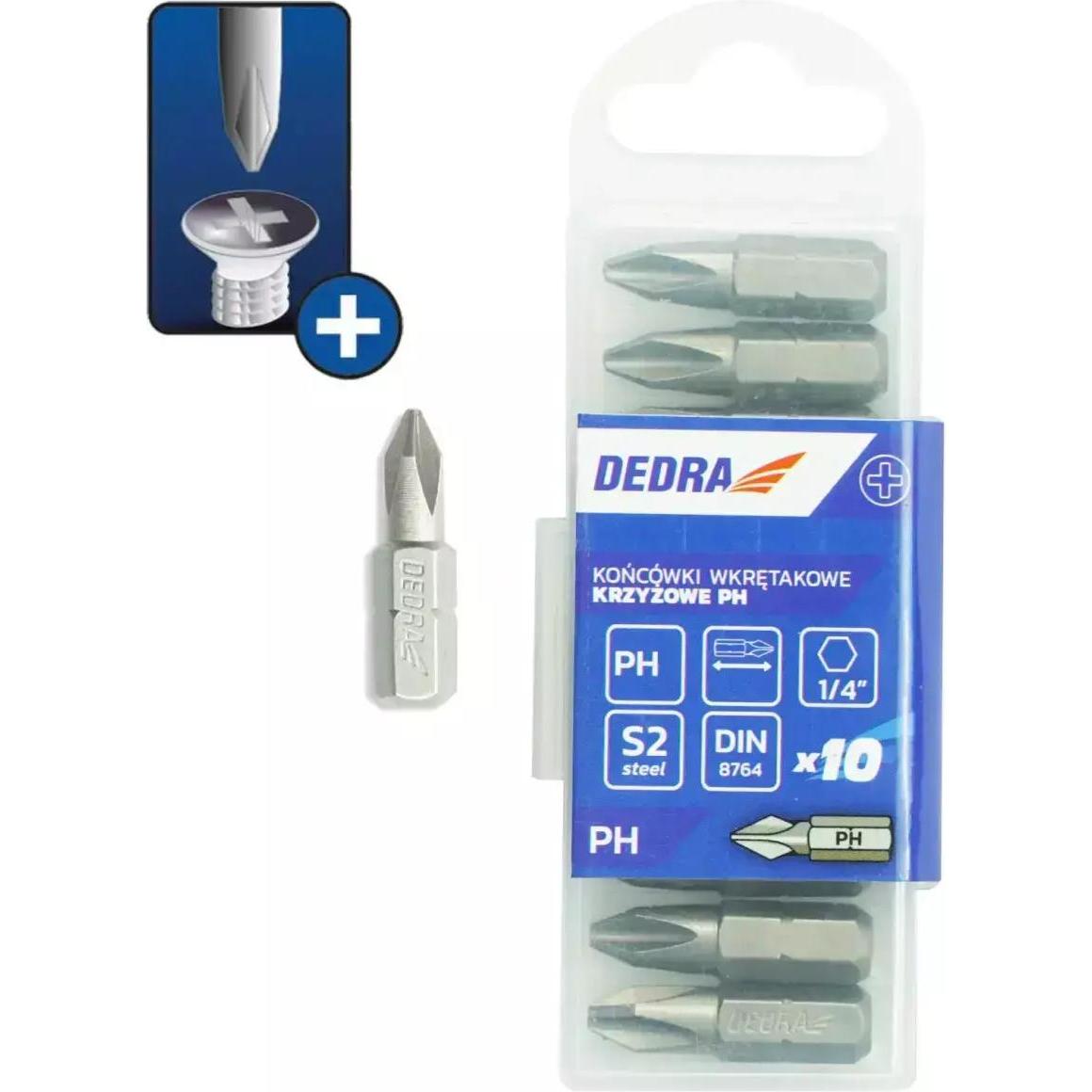 Dedra, Chiave a bussola, 18A02PH20-10 (Croce Phillips PH)