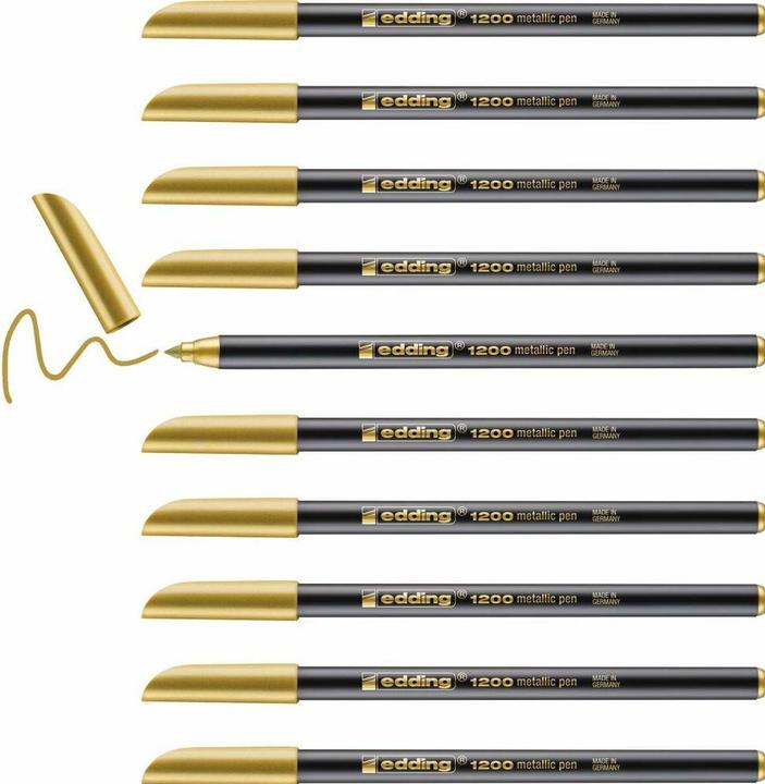 Produktbild Edding Filzstift 1200 Gold (10 Stück) (10 x)