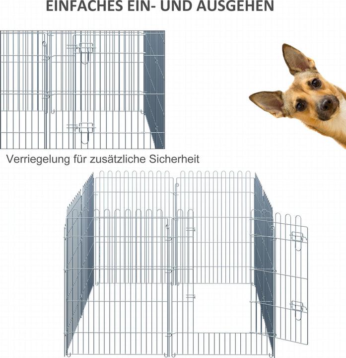 Immagine prodotto PawHut Recinto per la corsa libera come pista per cuccioli da 8 pezzi