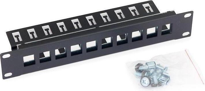 Produktbild Triton RAB-PP-X03-C1 - 10" Patch Panel 1HE für max. 8 St. Keystone RJ45 je 14,8x17,5 mm, schwarz