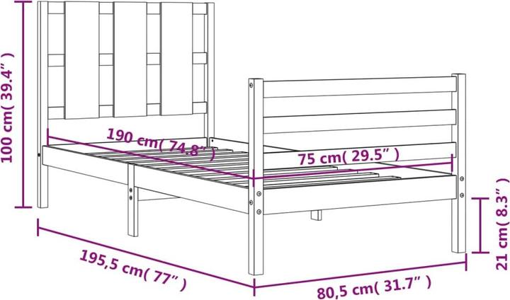 Produktbild VidaXL Addy (75 x 190 cm)