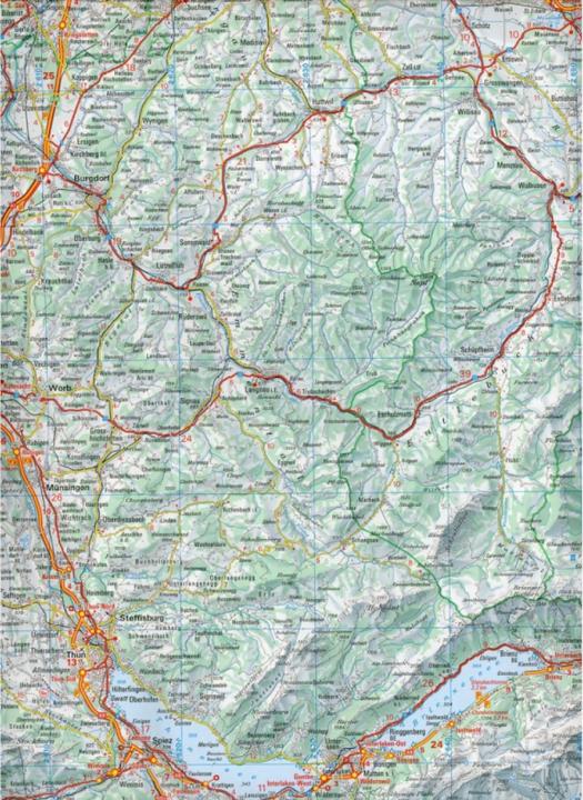 Actual product image Road map Switzerland 1:200 000