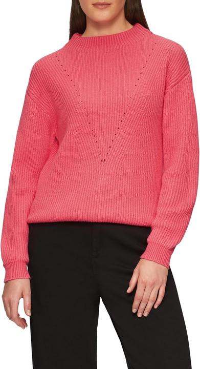 Produktbild s.Oliver Strickpullover Oversized-Strickpullover mit Ajour-Detail (XL)