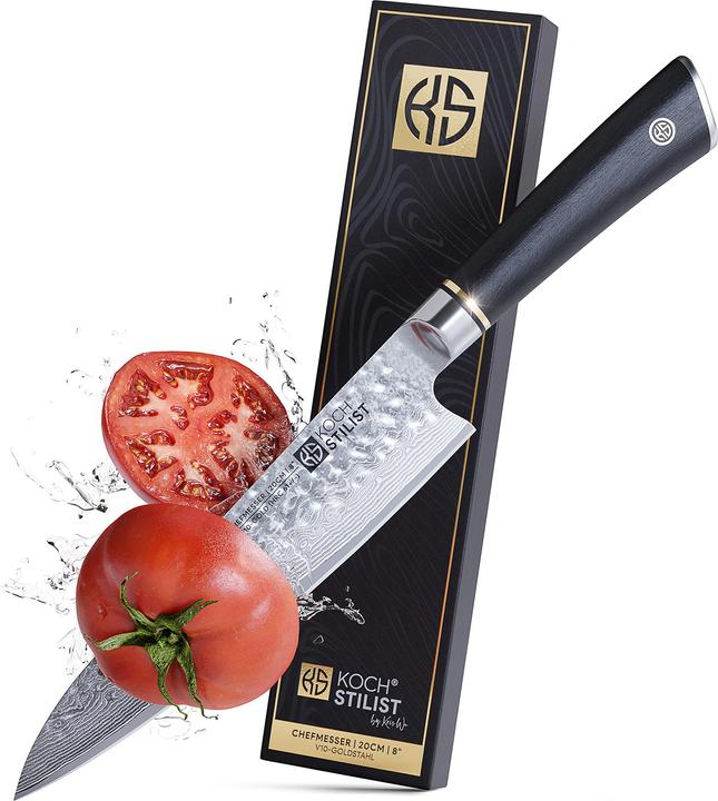 Actual product image Kochstilist by Kris Wu Premium Damascus Knife 20 cm (20 cm)