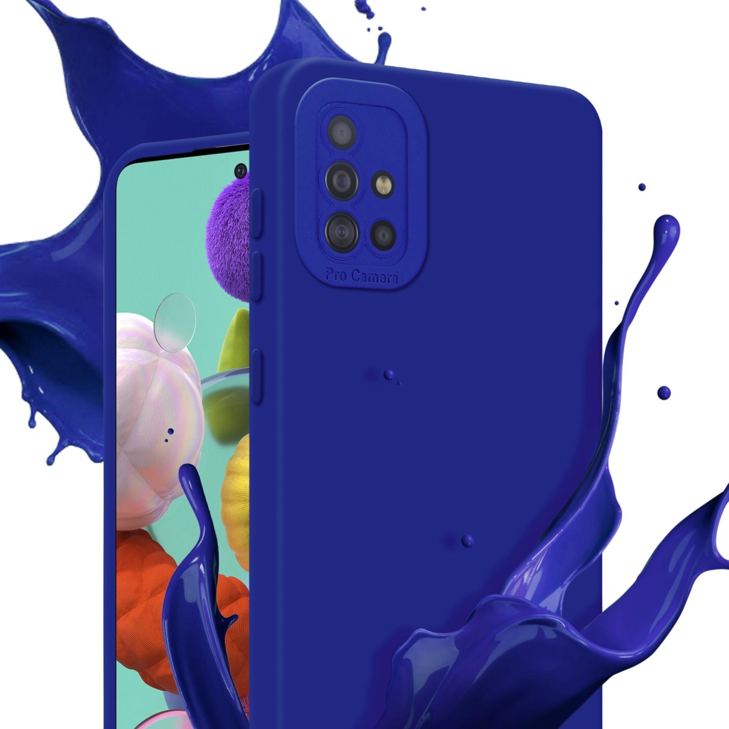 Thumbnail - Cadorabo Hülle für Samsung Galaxy A51 4G / M40s im TPU Fluid LM162 Style (Samsung Galaxy M40s), Smartphone Hülle, Blau