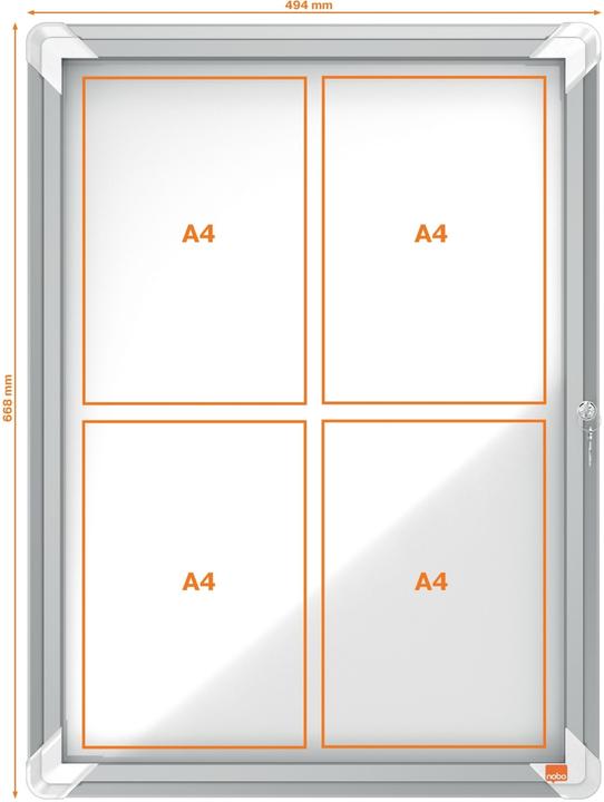 Image du produit Nobo Vitrine d'affichage 4xA4