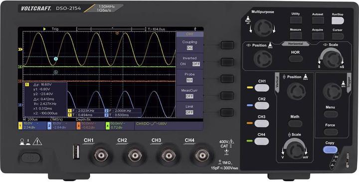 Actual product image Voltcraft Digital oscilloscope (CAT II 600V)