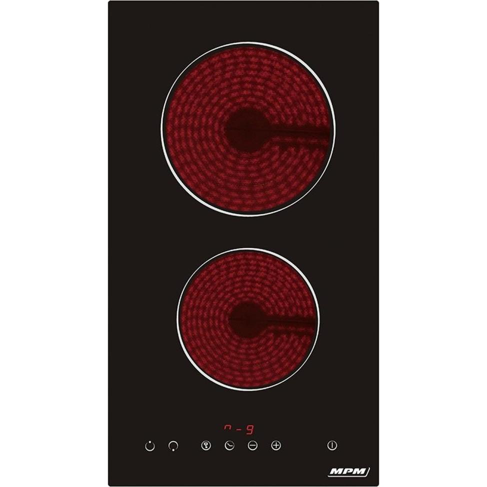 MPM Płyta vitoceramiczna MPM-30-VCB-22, Piano di cottura, Nero