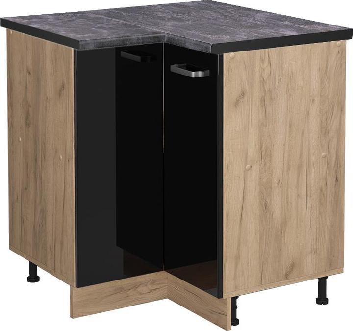 Anthrazit, Goldkraft Eiche, Schwarz, Schwarz Hochglanz