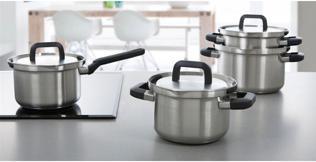 Productafbeelding BK Flow Cool 4-delige pannenset (Kookpotten en pannenset, Roestvrij staal)