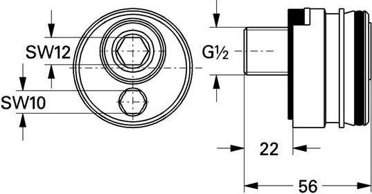 Actual product image Grohe Connection TARON/ECTOS TARON/ECTOS Easy Fix chr chrome