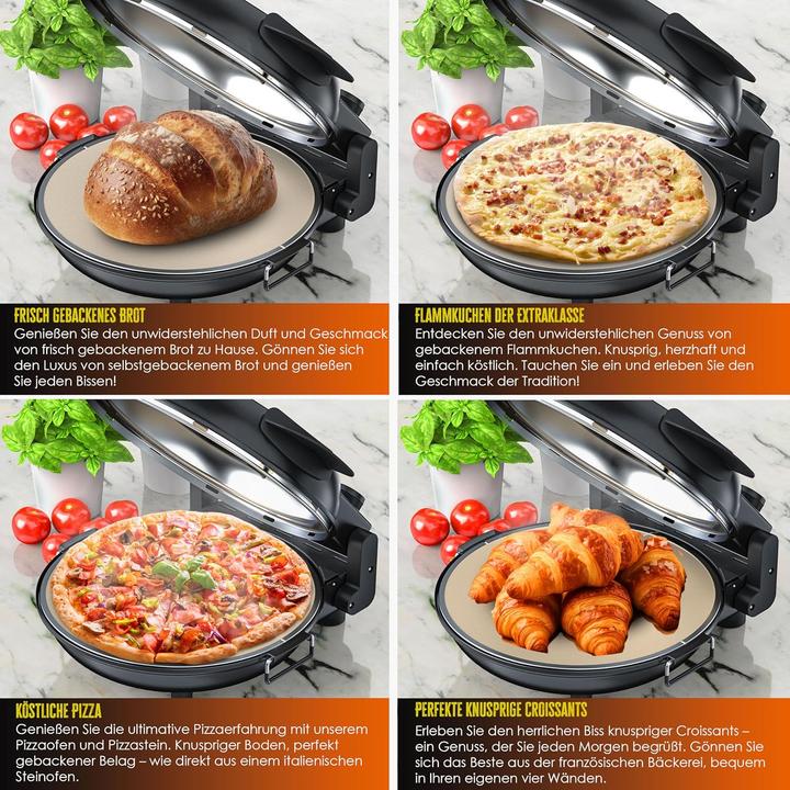 Produktbild Kesser Pizza-Ofen mit feuerfester Steinplatte & Timer