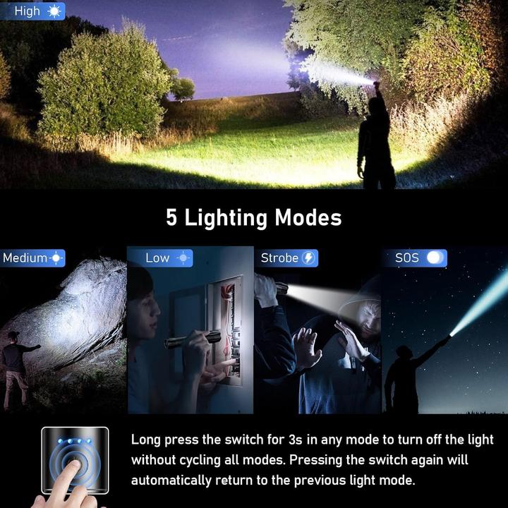 Produktbild LS LED Taschenlampe Akku K9 (14.90 cm, 2000 lm)