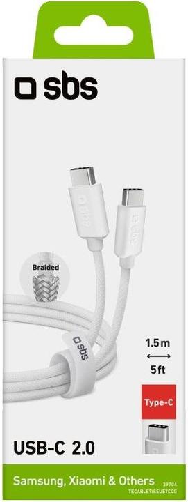 Produktbild SBS Stecker USB-C auf USB-C grey (1.50 m, USB 2.0, 60 W)