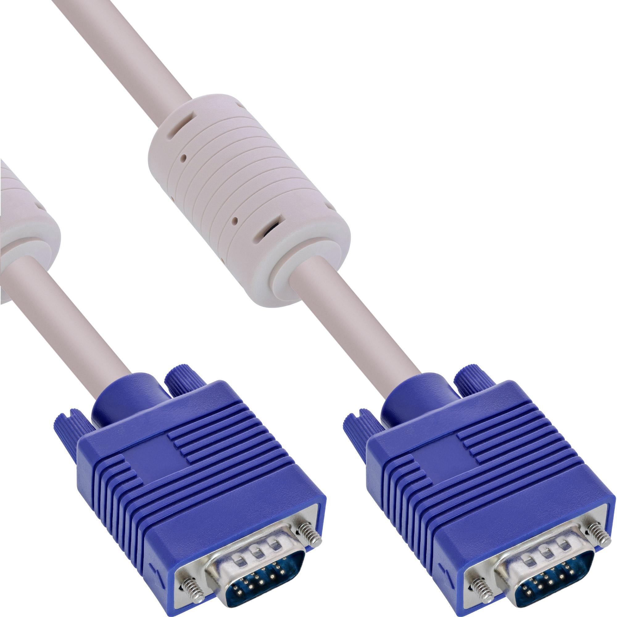 InLine VGA — VGA (0.50 m), Cavo video, Beige