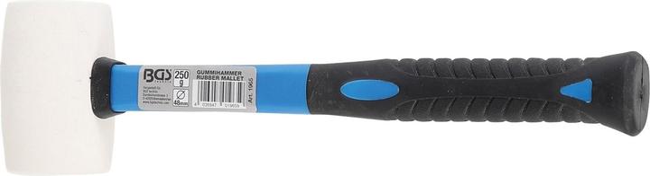 Productafbeelding BGS Rubberen hamer | Glasvezel handvat | Witte kop | Ø 48 mm | 250 g (250 g)