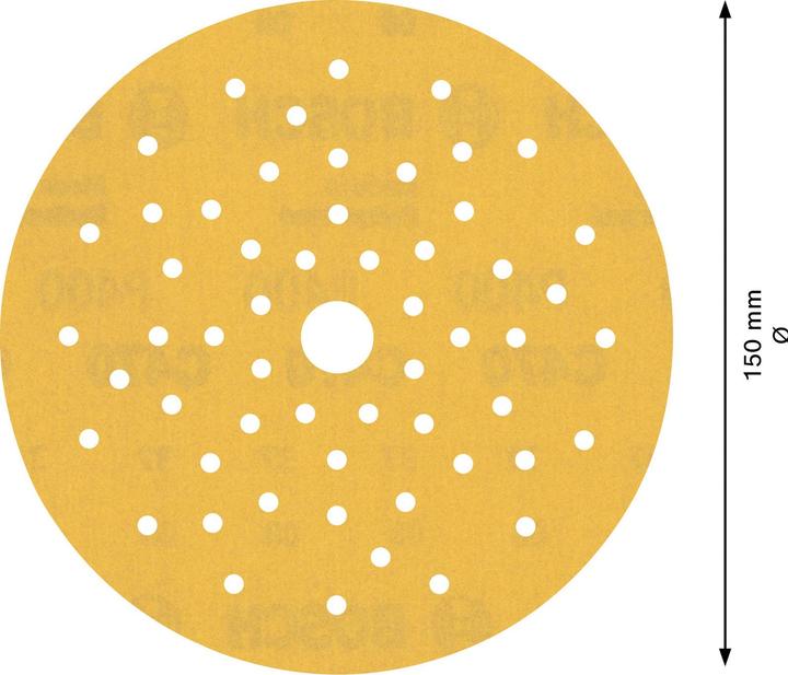 Actual product image Bosch Professional Zubehör Expert C470 Sandpaper multi-hole for random orbital sander, 150 mm, G 400, 5 pcs. (400)