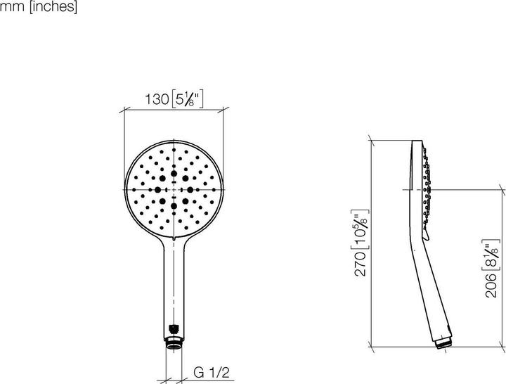Produktbild Dornbracht Dornb Handbrause Durchfluss max. 15 l/min chrom (5 Strahlarten, 15 l/min)