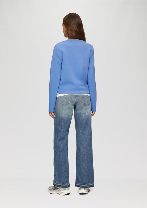 Produktbild s.Oliver Sweatshirt Verkürztes Sweatshirt aus Interlockjersey (M)