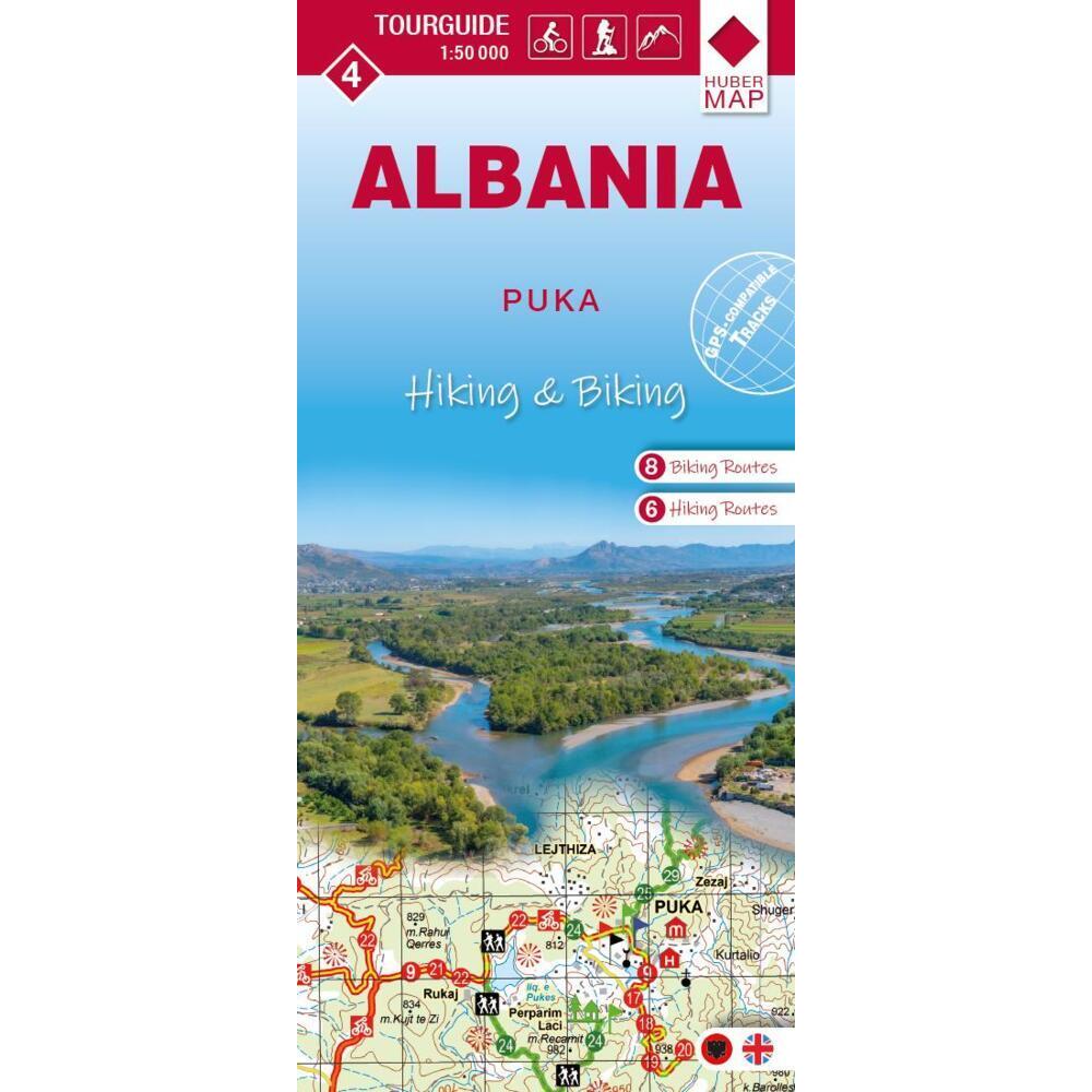 Albania hiking & biking 1:50000, Landkarte