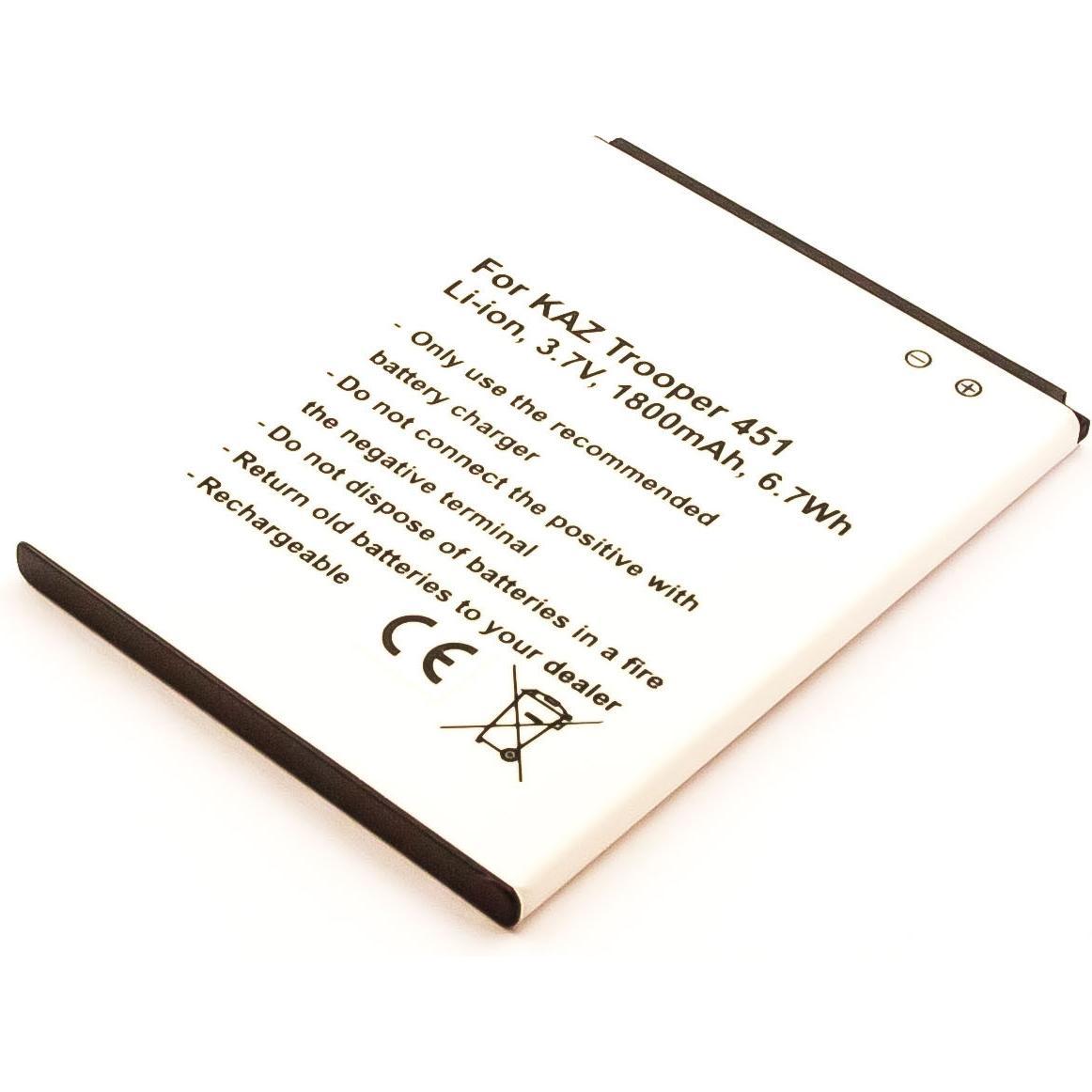 AGI Akku kompatibel mit Kazam TR4501 - Akku - 1.800 mAh, Smartphone Akku