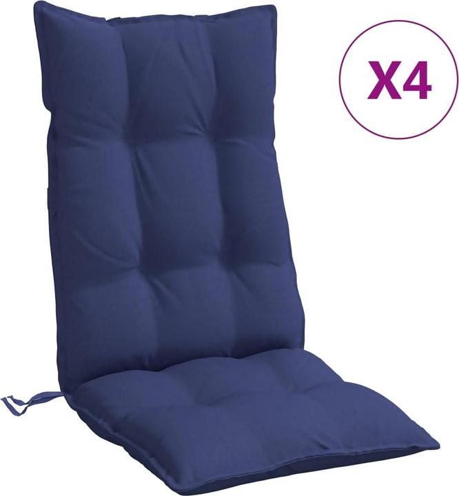 Produktbild vidaXL Hochlehner-Auflagen 4 Stk. Oxford-Gewebe (120 x 50 x 7 cm)