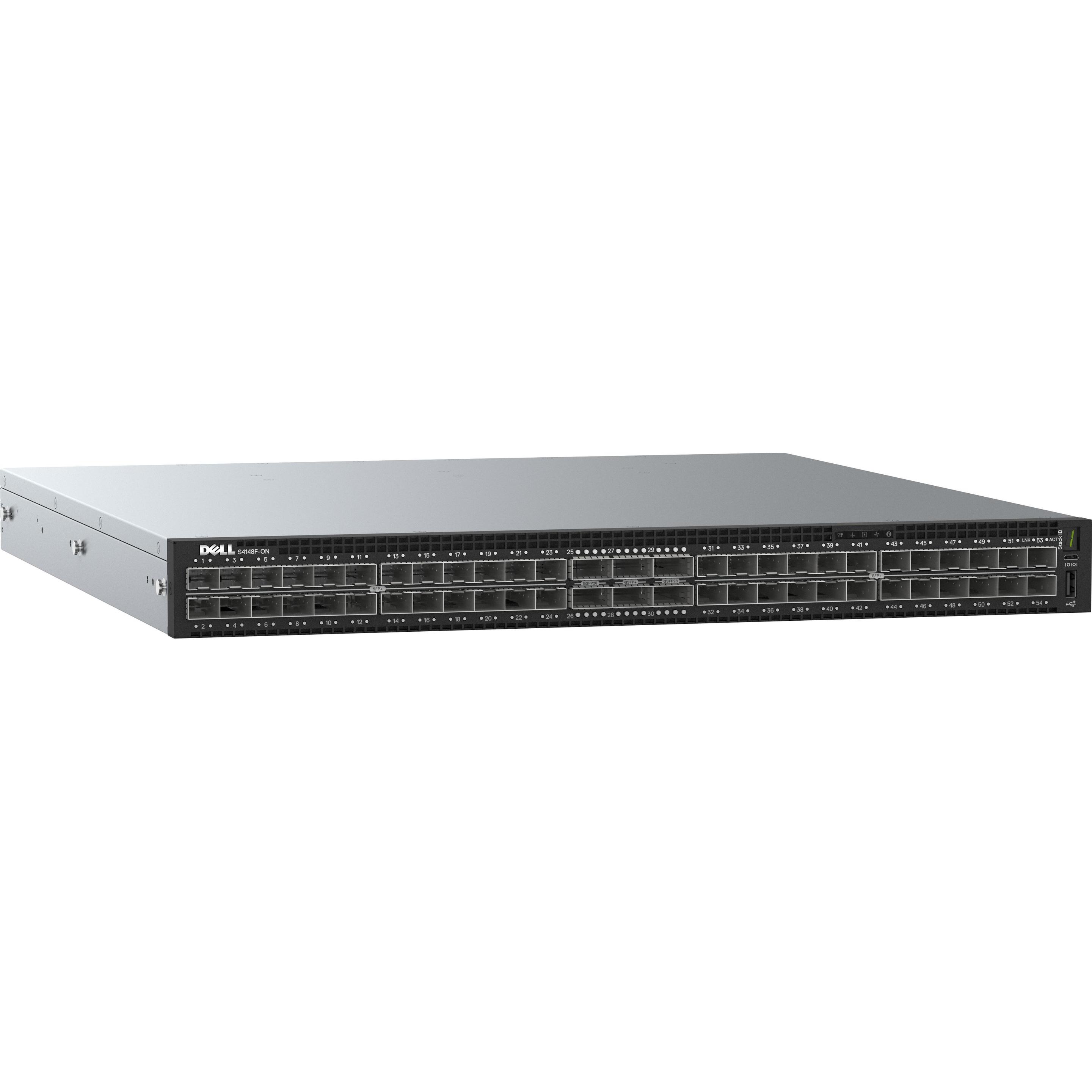 Dell S-Series S4148F-ON, Managed, L2/L3, Keine, Rack-Einbau, 1U (48 Ports), Netzwerk Switch, Schwarz