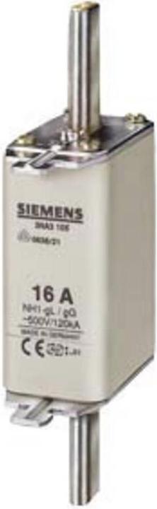 Immagine prodotto Siemens Fusibile di collegamento NH, NH1, In: 20 A, gG, Un AC: 500 V, Un DC: 440 V (20 A)