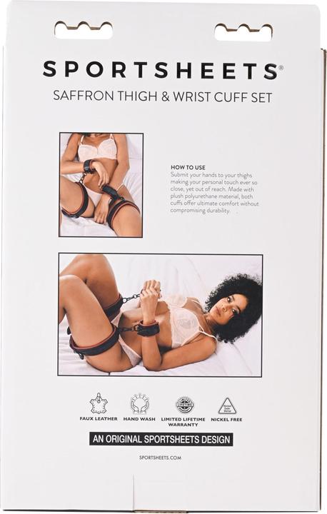 Produktbild Sportsheets - Saffron Thigh & Wrist Cuff Set