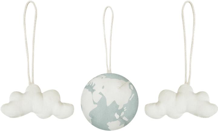 Produktbild Lorena Canals Rattle toy hangers (3er Set) - World Ball