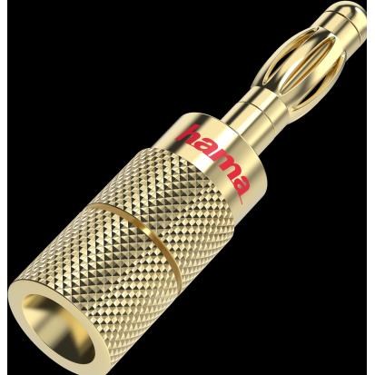 Hama Lautsprecheradapter Set (Klinkenadapter), Audio Adapter, Gold
