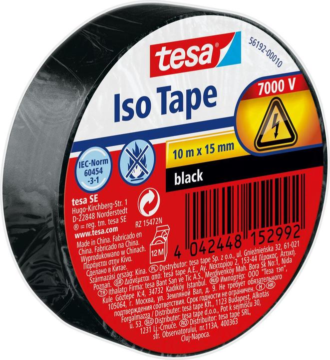 Actual product image tesa Electrical insulating tape, heat-resistant adhesive tape for insulating, repairing & bundling (15 mm)