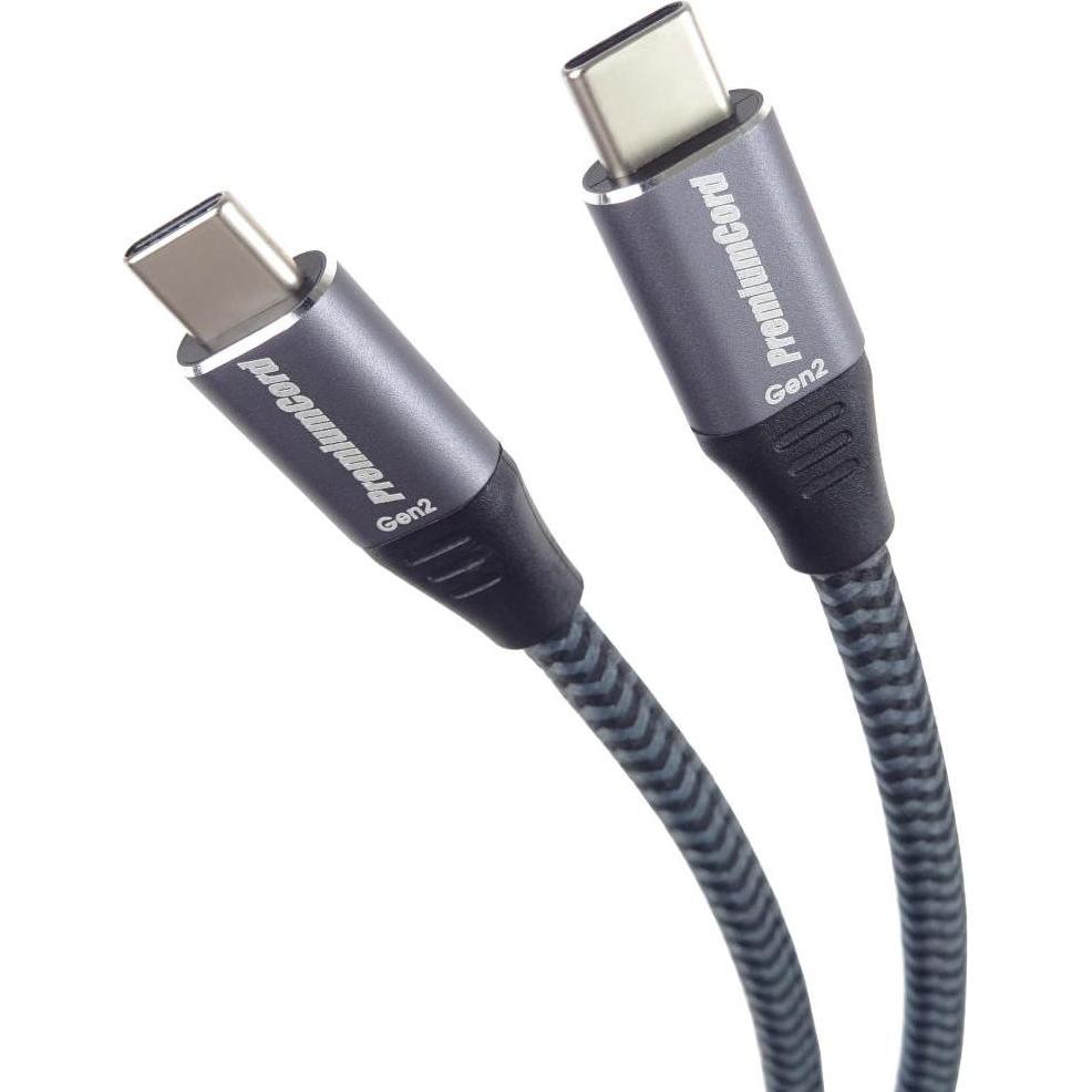 PremiumCord USB-C Kabel (USB 3.2 GEN 2x2, 5A, 100W, 10Gbit/s) schwarz 5m (5 m, USB 3.2 Gen 2x2, 100 W), Cavo USB