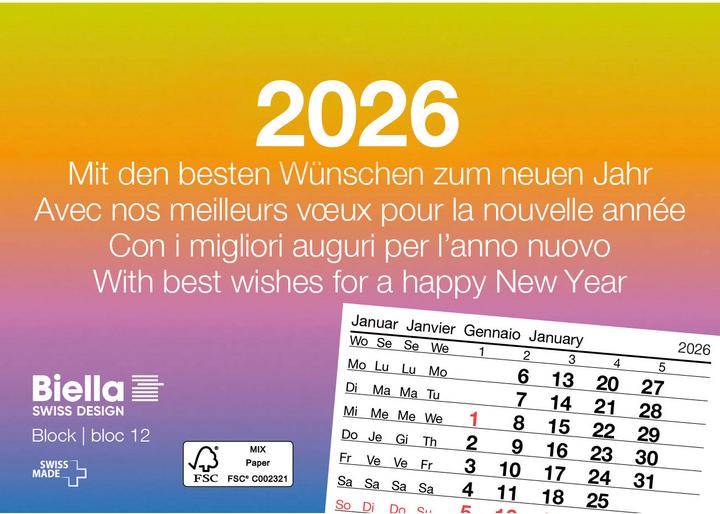 Nährwerte und Zutaten Biella Abreisskalender Monat (Harter Einband)