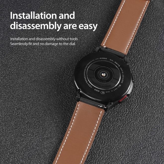 Produktbild Dux Ducis YA Series Echtleder Armband (20 mm, Echtleder, 20mm Anstossbreite, Galaxy Watch6, Galaxy Watch3 (41mm), Gear S2 Classic)