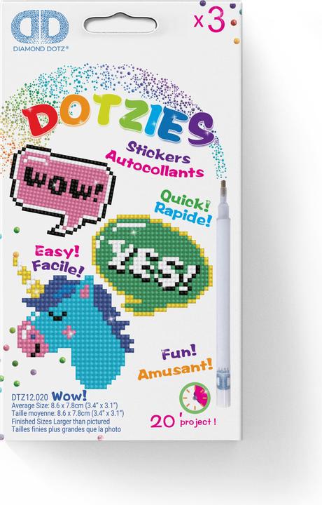 Produktbild Diamond Dotz Sticker Set Wow