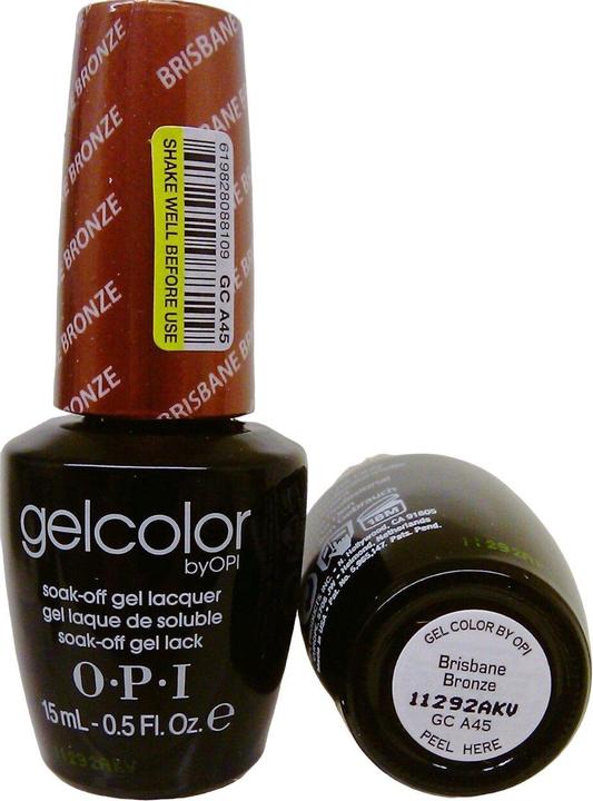 Image du produit OPI Gelcolor Soak off UV Led Gel Polish Brisbane Bronze A45 15ml (Brisbane Bronze, Vernis semi-permanent)