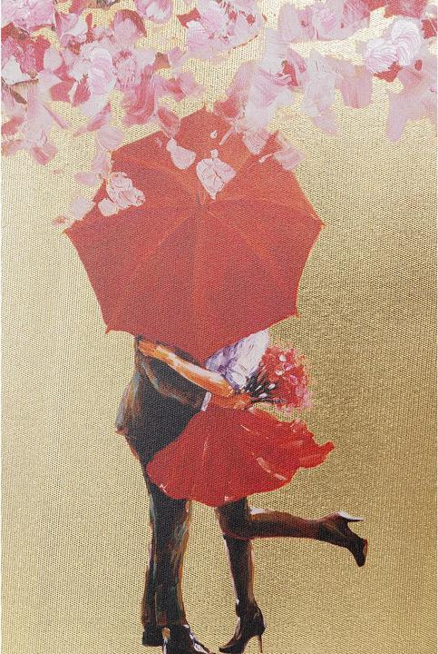 Image du produit Kare Design Tableau Touched Flower Couple doré-fuchsia 100x80 (80 x 100 cm)