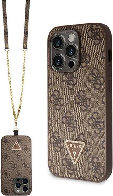 Immagine prodotto Guess GUHCP14XP4TDSCPW iPhone 14 Pro Max 6,7" brązowy/marrone custodia rigida Crossbody 4G Metal Logo (Apple iPhone 14 Pro Max)