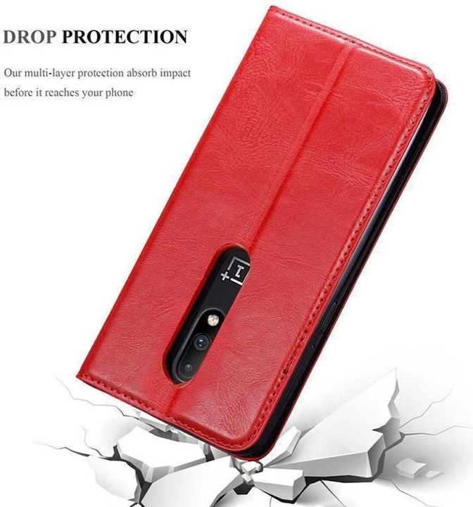 Actual product image Cadorabo Book Invisible Magnet Cover (OnePlus 6T)