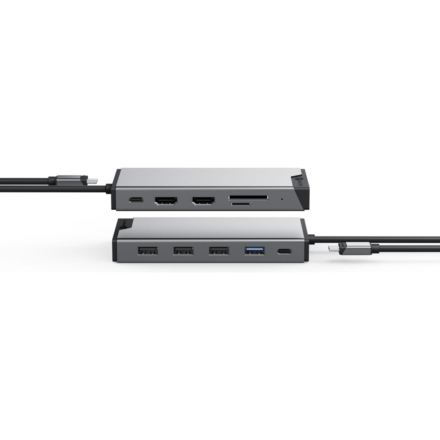 Alogic Dockingstation Universal Triple DV3 (USB-C, 1 Ports), Dockingstation + USB Hub, Silber