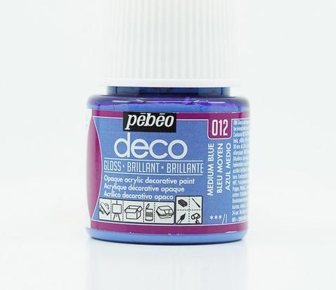 Actual product image Pebeo Deco Glossy acrylic paint (Medium blue, 45 ml)
