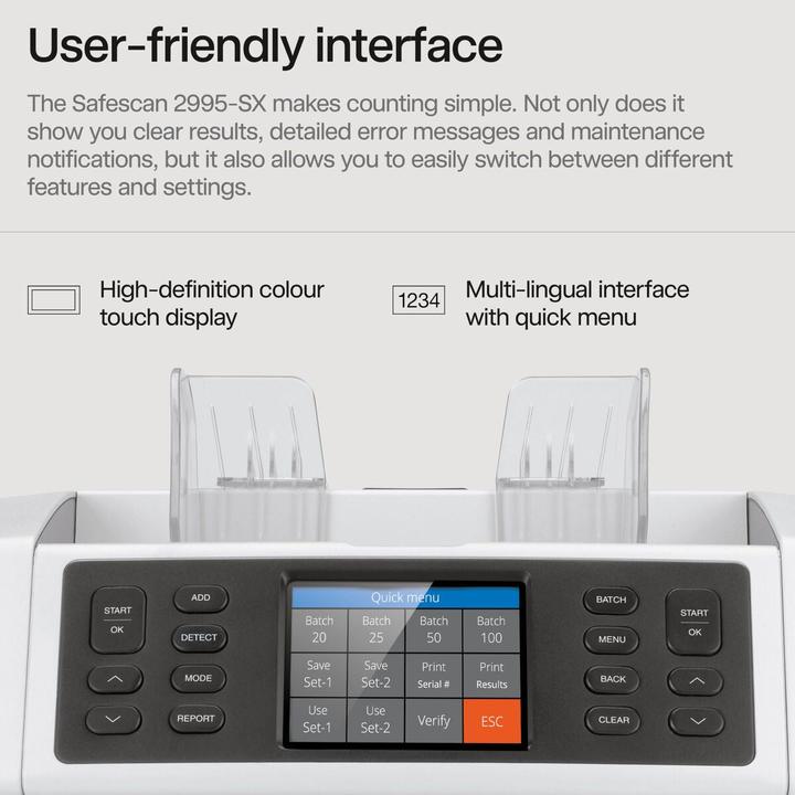Actual product image Safescan 2995-SX (Bank note counter)