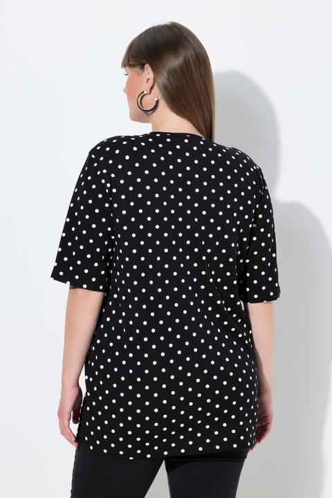 Actual product image Ulla Popken Polka Dot V-Neck Tee (60)