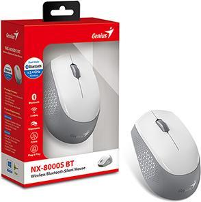 Actual product image Genius NX-8000S Bluetooth/Wireless Silent Mouse white (Wireless)